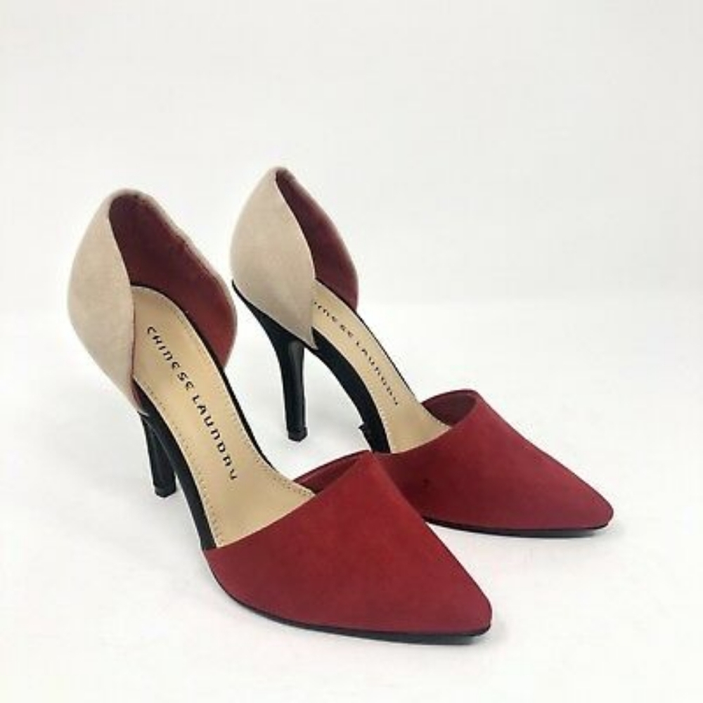Red tan pump
